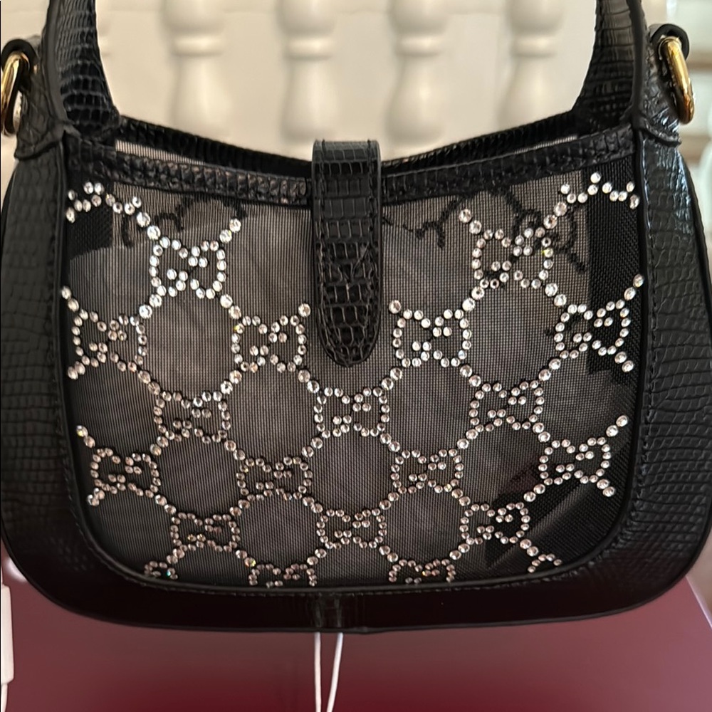 SOLD LIMITED LIZARD GUCCI CRYSTAL GG JACKIE 1961 - Picture 8 of 16